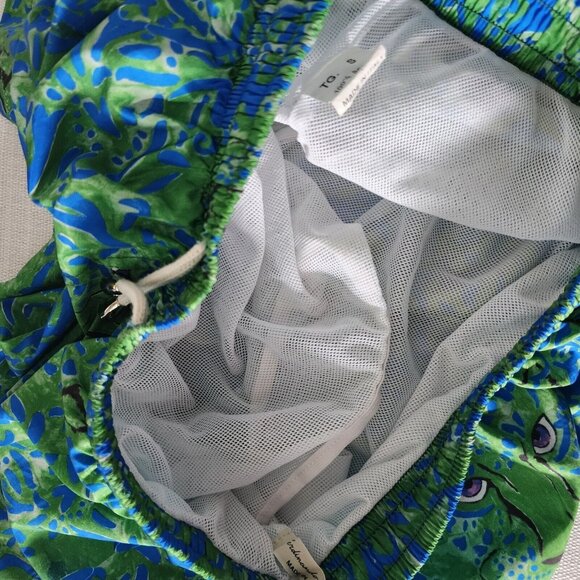 Ferdinando Fusco Mens Swimsuit Shorts Green Blue Tiger Made in Italy Small - Picture 8 of 8